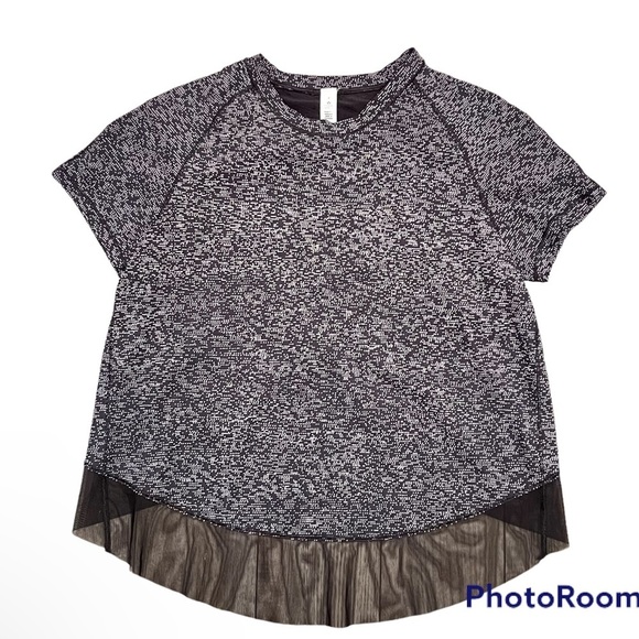 lululemon quick pace short sleeve soundwave white black Preowned great condition - Picture 3 of 10